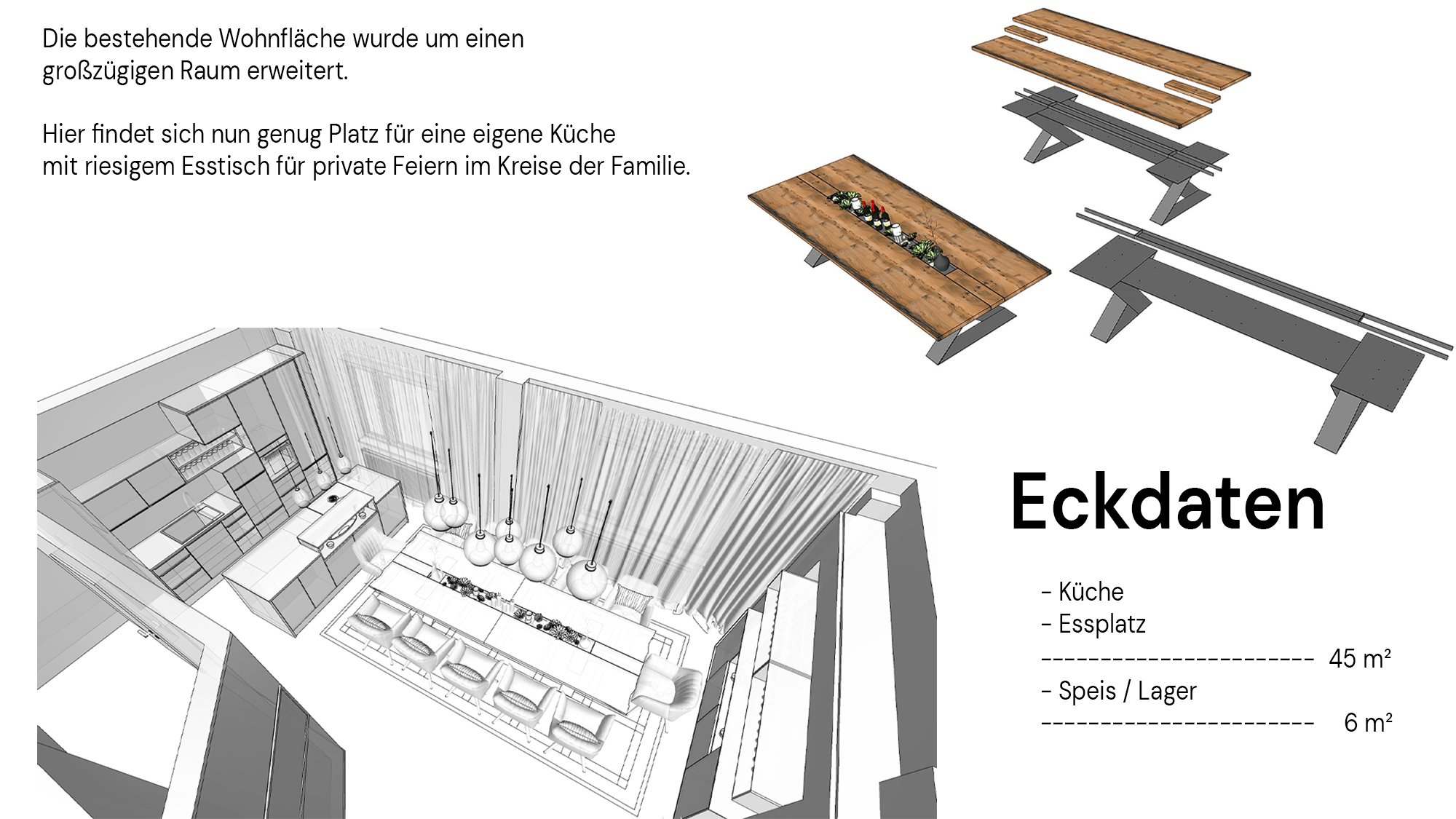 Küche Essplatz Wohnen - Pötscher Design